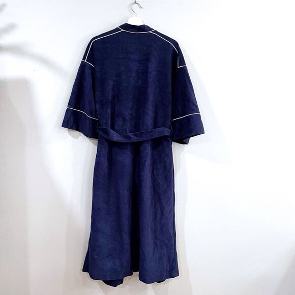 Christian Dior Monsieur Navy Robe One Size Kimono Style Loungewear Vintage - Picture 3 of 8